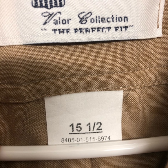 Defense logistics agency uniform tan size 15.5 - Picture 4 of 6